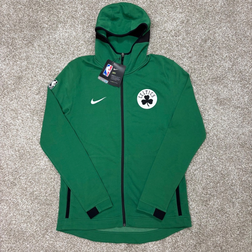 NEW Nike Boston Celtics Medium Showtime Therma Performance Full-Zip Hoodie Green